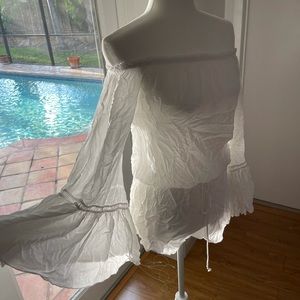 Off the shoulder beach romper